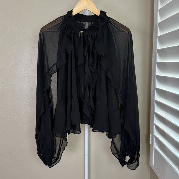 Commense Black Ruffled Layered Mini Dress - Picture 10 of 14